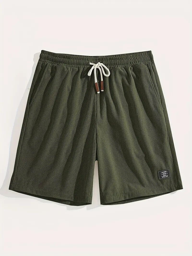 FABRIPPLE Men’s Green Slim Fit Shorts for Summer - Image 3